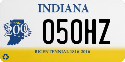 IN license plate 050HZ