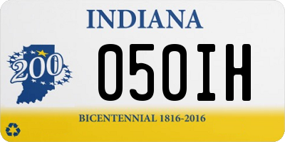 IN license plate 050IH