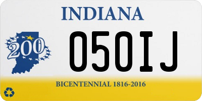 IN license plate 050IJ