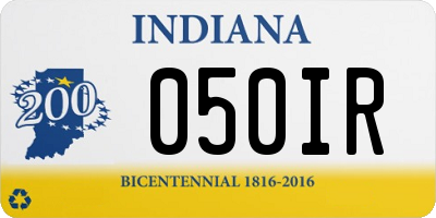 IN license plate 050IR
