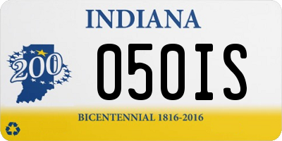 IN license plate 050IS
