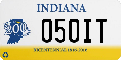 IN license plate 050IT