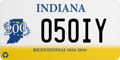 IN license plate 050IY