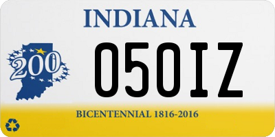 IN license plate 050IZ