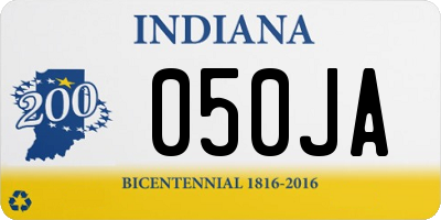 IN license plate 050JA