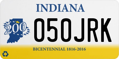 IN license plate 050JRK
