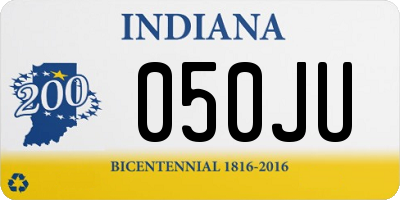 IN license plate 050JU