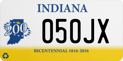 IN license plate 050JX