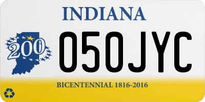 IN license plate 050JYC