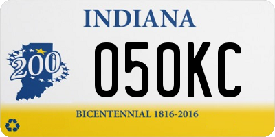 IN license plate 050KC