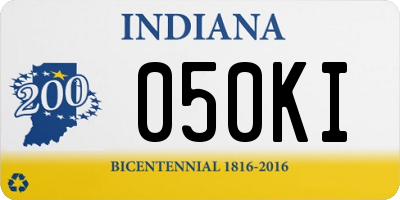 IN license plate 050KI