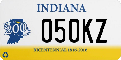 IN license plate 050KZ