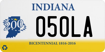 IN license plate 050LA