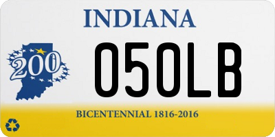 IN license plate 050LB