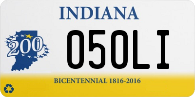 IN license plate 050LI