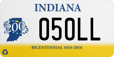 IN license plate 050LL