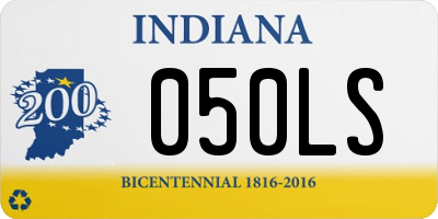 IN license plate 050LS