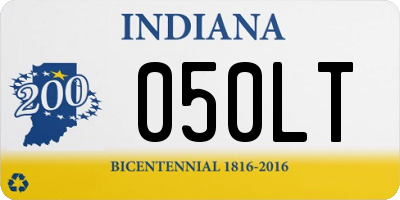 IN license plate 050LT