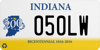 IN license plate 050LW