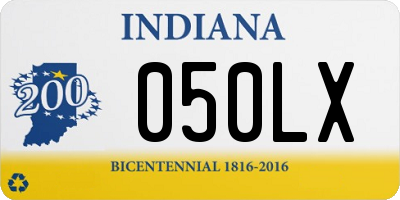 IN license plate 050LX