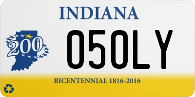 IN license plate 050LY