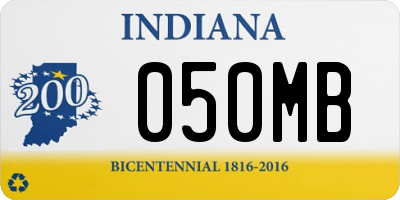 IN license plate 050MB