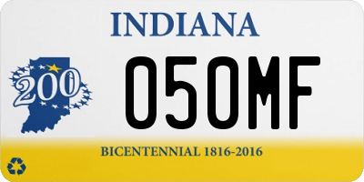 IN license plate 050MF