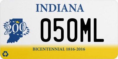 IN license plate 050ML