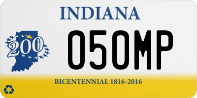 IN license plate 050MP