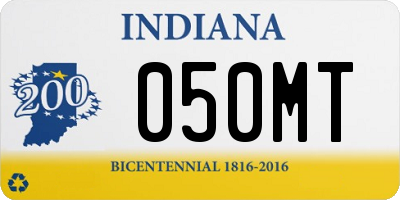 IN license plate 050MT