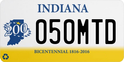 IN license plate 050MTD