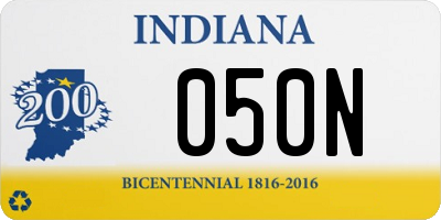 IN license plate 050N