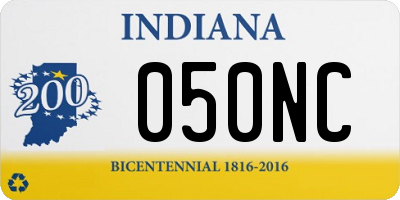 IN license plate 050NC