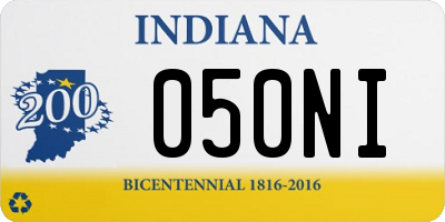 IN license plate 050NI