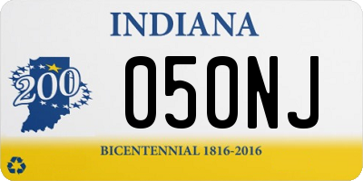 IN license plate 050NJ