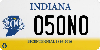 IN license plate 050NO