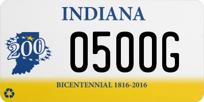 IN license plate 050OG
