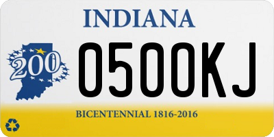 IN license plate 050OKJ