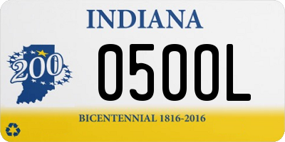 IN license plate 050OL