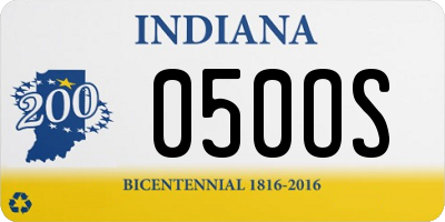 IN license plate 050OS