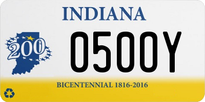 IN license plate 050OY