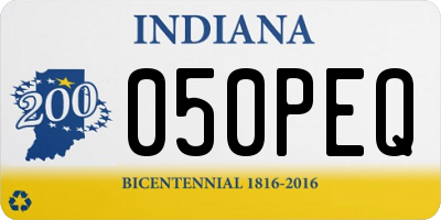 IN license plate 050PEQ