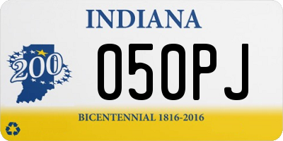 IN license plate 050PJ