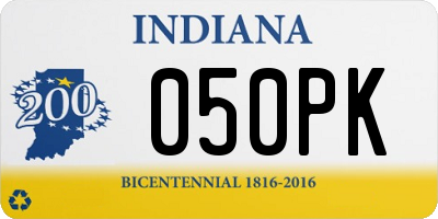 IN license plate 050PK