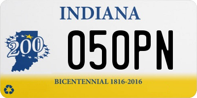 IN license plate 050PN