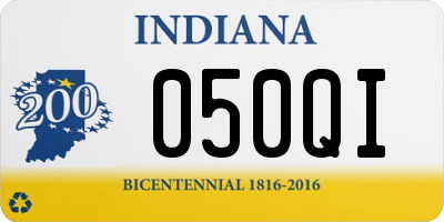IN license plate 050QI