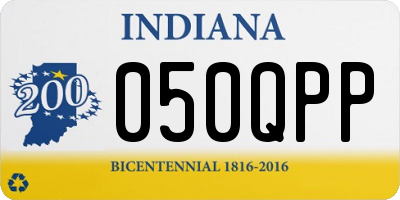 IN license plate 050QPP