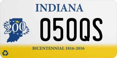 IN license plate 050QS
