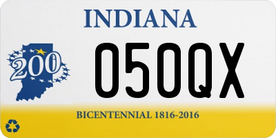 IN license plate 050QX