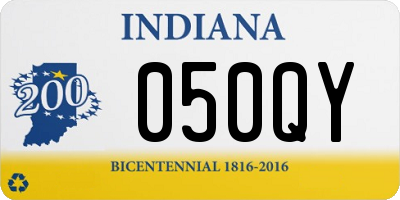 IN license plate 050QY